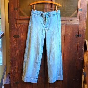 GAP High Rise Wide Leg Crop Jeans sz 6